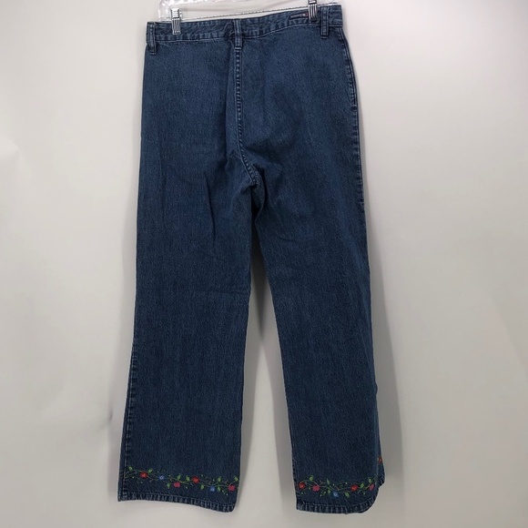 Tommy Hilfiger Vintage Embroidered Wide Leg Jeans - Picture 3 of 7